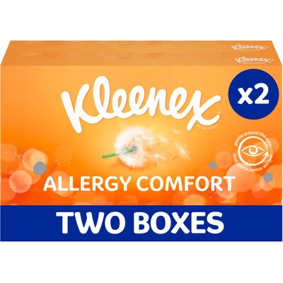 Kleenex Allergy Comfort Facial Tissues - Multipack 2 Tissue Boxes - Extremely G Kleenex Allergy Comfort Facial Tissues - Multipack 2 Tissue Boxes - Extremely G