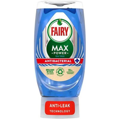 Fairy Max Power Tea Tree Antibacterial Washing Up Liquid 370ml Fairy Max Power Tea Tree Antibacterial Washing Up Liquid 370ml