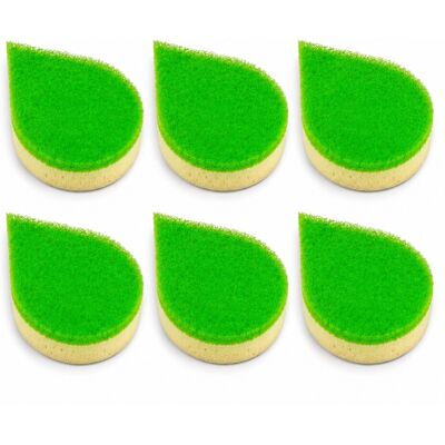 Fairy 6 Max Power Tear Drop Scrubber Washing Up Scourer Sponge Dual Sided Fairy 6 Max Power Tear Drop Scrubber Washing Up Scourer Sponge Dual Sided