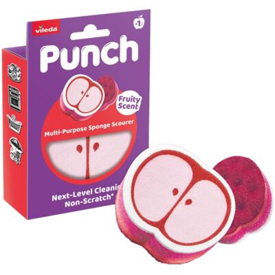 Vileda Punch Lemon Multi Purpose Sponge Scourer Vileda Punch Lemon Multi Purpose Sponge Scourer