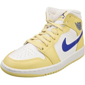 (8.5) Nike Air Jordan 1 Mid Womens Fashion Trainers in White Lemon (8.5) Nike Air Jordan 1 Mid Womens Fashion Trainers in White Lemon