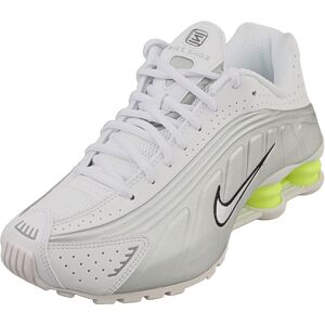 (4) Nike Shox R4 Womens Fashion Trainers in White Silver (4) Nike Shox R4 Womens Fashion Trainers in White Silver