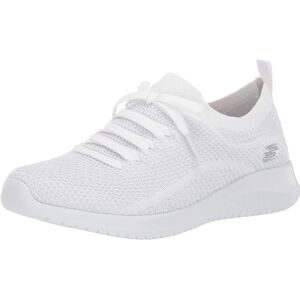 Skechers Sport Women's Ultra Flex Salutations Sneaker white/silver 6.5 Skechers Sport Women's Ultra Flex Salutations Sneaker white/silver 6.5
