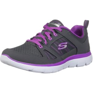 Skechers Women's Summit New World Charcoal/Purple Sneaker 8 W US Skechers Women's Summit New World Charcoal/Purple Sneaker 8 W US