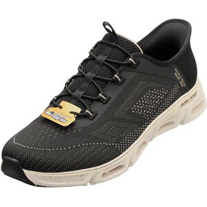 (4) Skechers Glide-step Gratify-pace Vegan Womens Slip On Trainers in Black Gold (4) Skechers Glide-step Gratify-pace Vegan Womens Slip On Trainers in Black Gold