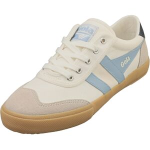 (7) Gola Badminton Womens Fashion Trainers in Off White Blue (7) Gola Badminton Womens Fashion Trainers in Off White Blue