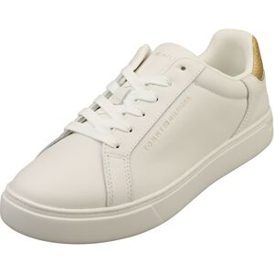 (4) Tommy Hilfiger Essential Court Sneaker Womens Casual Trainers in Ecru (4) Tommy Hilfiger Essential Court Sneaker Womens Casual Trainers in Ecru