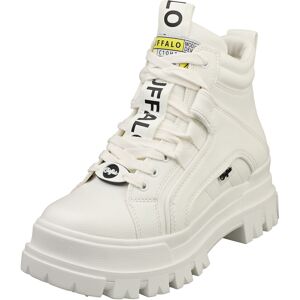 (6) Buffalo Aspha Nc Mid-vegan Womens Platform Trainers in White (6) Buffalo Aspha Nc Mid-vegan Womens Platform Trainers in White