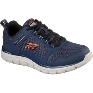 (Blue, 11 (Adults')) Skechers Track Knockhill Leather Men's Navy/Orange Trainers (Blue, 11 (Adults')) Skechers Track Knockhill Leather Men's Navy/Orange Trainers