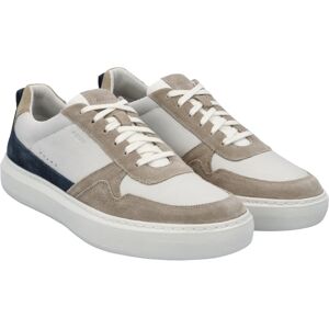 (10 UK, Sand/White) Geox Mens U Deiven Leather Trainers (10 UK, Sand/White) Geox Mens U Deiven Leather Trainers
