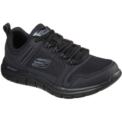 (Black, 11 (Adults')) Skechers Track Knockhill Leather Men's Black Trainers (Black, 11 (Adults')) Skechers Track Knockhill Leather Men's Black Trainers