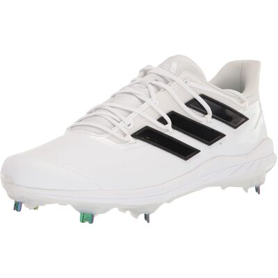 adidas Men's Adizero Afterburner 8 Baseball Shoe White/Core Black/White 12 adidas Men's Adizero Afterburner 8 Baseball Shoe White/Core Black/White 12