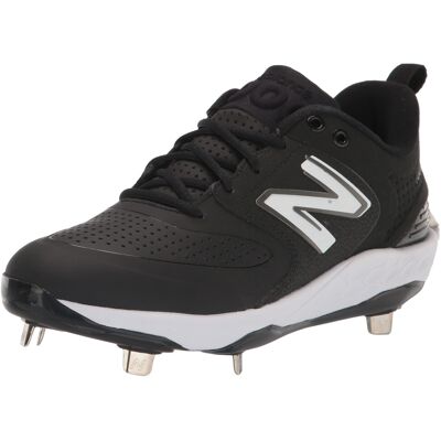 New Balance Men's Fresh Foam X 3000 V6 Metal Baseball Shoe Black/White Syntheti New Balance Men's Fresh Foam X 3000 V6 Metal Baseball Shoe Black/White Syntheti