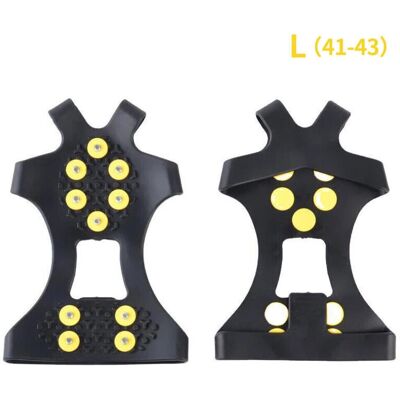 Unbranded (L(40-45), 1 pair) 10-Stud Ice Cleats Snow Shoe Spikes Grips Anti-Slip for Shoe Unbranded (L(40-45), 1 pair) 10-Stud Ice Cleats Snow Shoe Spikes Grips Anti-Slip for Shoe