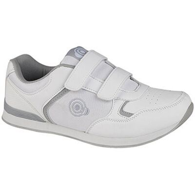 Dek White/Grey Touch Fastening Lawn Bowling Shoes - Lawn Bowling Shoes Dek White/Grey Touch Fastening Lawn Bowling Shoes - Lawn Bowling Shoes