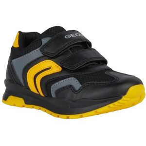 (1 UK, Black/Yellow) Geox Childrens/Kids Pavel Leather Trainers (1 UK, Black/Yellow) Geox Childrens/Kids Pavel Leather Trainers