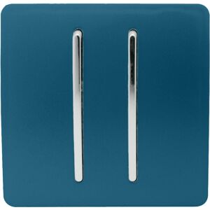 Trendi Trendi 2 Gang 2 Way Modern Glossy Light Switch - Light Switch Trendi Trendi 2 Gang 2 Way Modern Glossy Light Switch - Light Switch