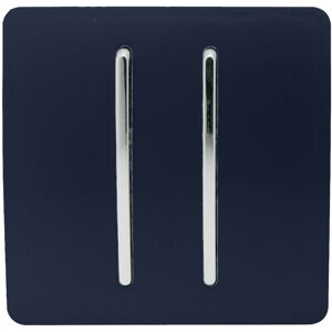 Trendi - Trendi Switch - Navy - 2 Gang 2 Way - Light Switch Trendi - Trendi Switch - Navy - 2 Gang 2 Way - Light Switch
