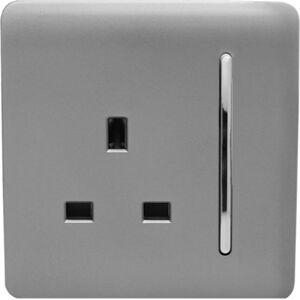 Trendi - Trendi Switch 1 Gang - Light Grey - Plug Socket Trendi - Trendi Switch 1 Gang - Light Grey - Plug Socket