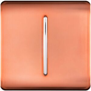 Trendi Switch Trendi 1 Gang 2 Way 10 Amp Rocker Chrome Light Switch in Glossy Copper Trendi Switch Trendi 1 Gang 2 Way 10 Amp Rocker Chrome Light Switch in Glossy Copper