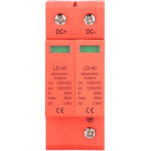 Unbranded Surge Protective Device 1000V DC 20‑40KA 2P PC Unbranded Surge Protective Device 1000V DC 20‑40KA 2P PC