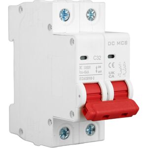 Unbranded DC Miniature Circuit Breaker 2P 32A DIN Rail Mount Unbranded DC Miniature Circuit Breaker 2P 32A DIN Rail Mount