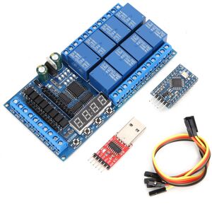 Unbranded DC 12V 8 Channel Pro Mini PLC Relay Shield Module Unbranded DC 12V 8 Channel Pro Mini PLC Relay Shield Module