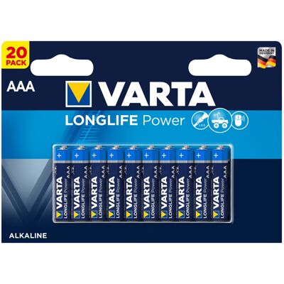 Varta LR03 AAA Alkaline Battery - Pack of 20 Varta LR03 AAA Alkaline Battery - Pack of 20