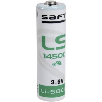 Saft LS14500 AA 2600mAh Lithium Battery - 3.6V Saft LS14500 AA 2600mAh Lithium Battery - 3.6V