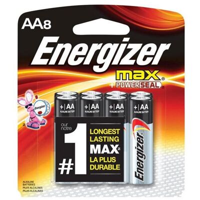 Energizer - MAX AA - Alkaline - 8-Pack - Batteries Energizer - MAX AA - Alkaline - 8-Pack - Batteries