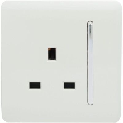 Trendi Brand 1 Gang Modern Glossy White 13A Socket - Electrical Socket Trendi Brand 1 Gang Modern Glossy White 13A Socket - Electrical Socket
