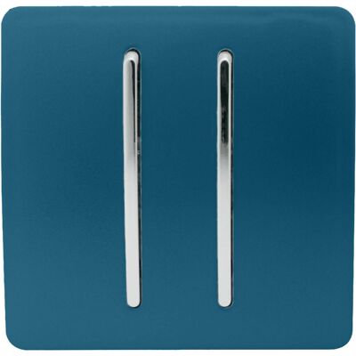 Trendi Trendi 2 Gang 2 Way Modern Glossy Light Switch - Light Switch Trendi Trendi 2 Gang 2 Way Modern Glossy Light Switch - Light Switch