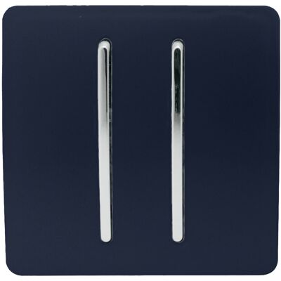 Trendi - Trendi Switch - Navy - 2 Gang 2 Way - Light Switch Trendi - Trendi Switch - Navy - 2 Gang 2 Way - Light Switch