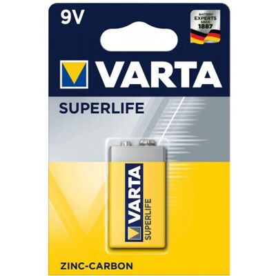 Varta Superlife 9V Zinc-Carbon Battery - Battery Varta Superlife 9V Zinc-Carbon Battery - Battery