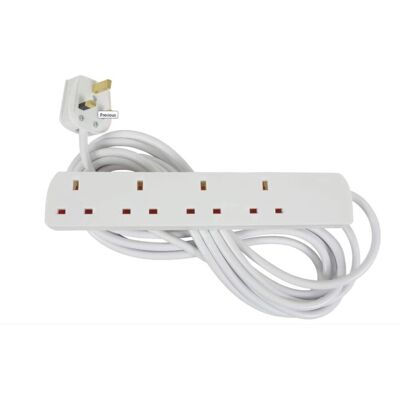 Pro-Elec - PL15286 - White - 4 gang - Extension lead Pro-Elec - PL15286 - White - 4 gang - Extension lead