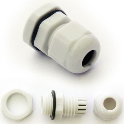 Loops M25 13 18mm Grey Cable Gland IP68 Waterproof Compression Connector Lock Nut Loops M25 13 18mm Grey Cable Gland IP68 Waterproof Compression Connector Lock Nut