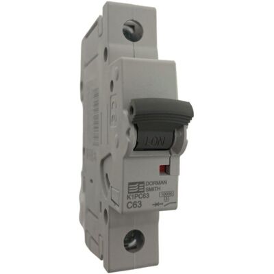 Dorman Smith K1PC63 Miniature Circuit Breaker MCB Single Pole Type C 10kA 63 Amp Dorman Smith K1PC63 Miniature Circuit Breaker MCB Single Pole Type C 10kA 63 Amp