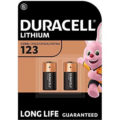 Duracell High Power Lithium 123 Battery 3V, pack of 2 (CR123 / CR123A / CR17345) designed Duracell High Power Lithium 123 Battery 3V, pack of 2 (CR123 / CR123A / CR17345) designed