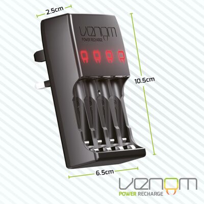 Venom Power Venom Pro Charge In Wall Charger - Rechargeable Batteries Venom Power Venom Pro Charge In Wall Charger - Rechargeable Batteries
