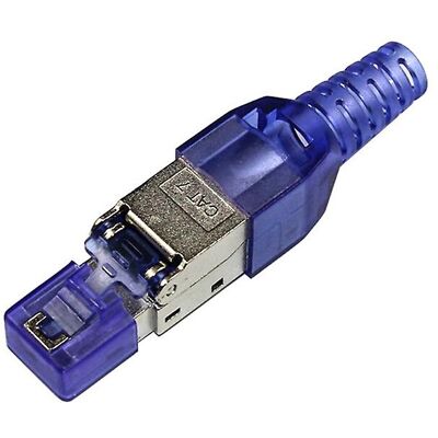 Unbranded (Blue) Cat7 Gigabit Shielded Head Rj45 Connectors 30u Network Plug Contactor Unbranded (Blue) Cat7 Gigabit Shielded Head Rj45 Connectors 30u Network Plug Contactor