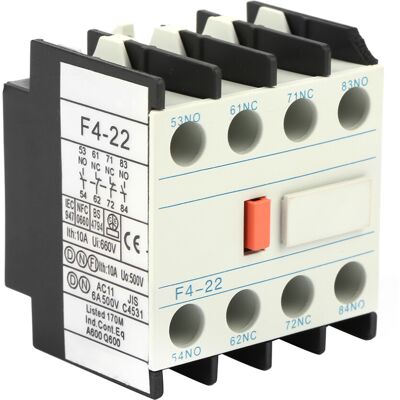 Unbranded LADN22 AC Contactor Schakelaar F4-22 2 NO 2 NC Auxiliary Contact Block Fit Unbranded LADN22 AC Contactor Schakelaar F4-22 2 NO 2 NC Auxiliary Contact Block Fit