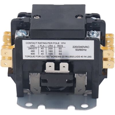Unbranded Air Conditioner Contactor 40 Amp 2 Pole Silver Unbranded Air Conditioner Contactor 40 Amp 2 Pole Silver