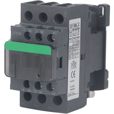 Unbranded AC Contactor 38A 1 NO 1 NC Strong Conductivity Unbranded AC Contactor 38A 1 NO 1 NC Strong Conductivity