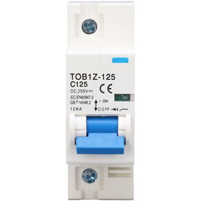 Unbranded DC Miniature Circuit Breaker 1P 125A 250V DIN Rail Unbranded DC Miniature Circuit Breaker 1P 125A 250V DIN Rail