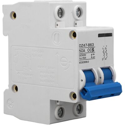 Unbranded DC 500V 2P Mini Circuit Breaker DIN Rail Mount Low Unbranded DC 500V 2P Mini Circuit Breaker DIN Rail Mount Low
