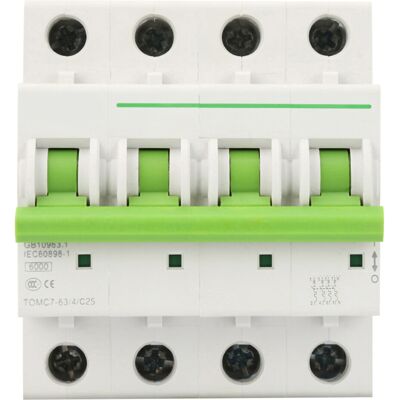 Unbranded TOMC7-63 4P C type 6KA Miniature Circuit Breaker Unbranded TOMC7-63 4P C type 6KA Miniature Circuit Breaker