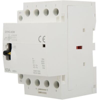Unbranded 4P 63A 220V 50Hz DIN Rail Household AC Contactor Unbranded 4P 63A 220V 50Hz DIN Rail Household AC Contactor