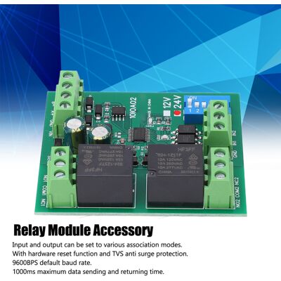 Unbranded RS485 2-Channel 24V DC Relay Switch Board Unbranded RS485 2-Channel 24V DC Relay Switch Board