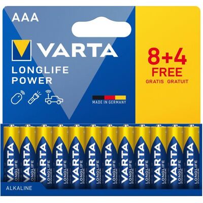 Varta 04903 121 772 Power AAA Battery - Household Use - Alkaline Varta 04903 121 772 Power AAA Battery - Household Use - Alkaline