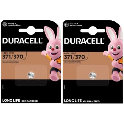 2X Duracell 371/370 SR920 With Silver Oxide (2 Blister Pack of 1 Battery) 2 Batt 2X Duracell 371/370 SR920 With Silver Oxide (2 Blister Pack of 1 Battery) 2 Batt
